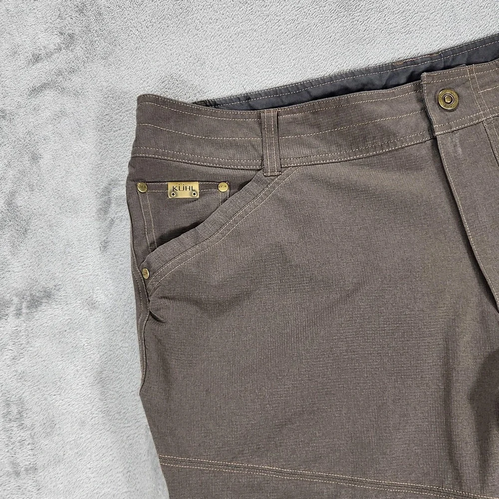 Kuhl Silencr Pants Mens 40x32 Brown Canvas Regular Fit Workwear Hiking Outdoor